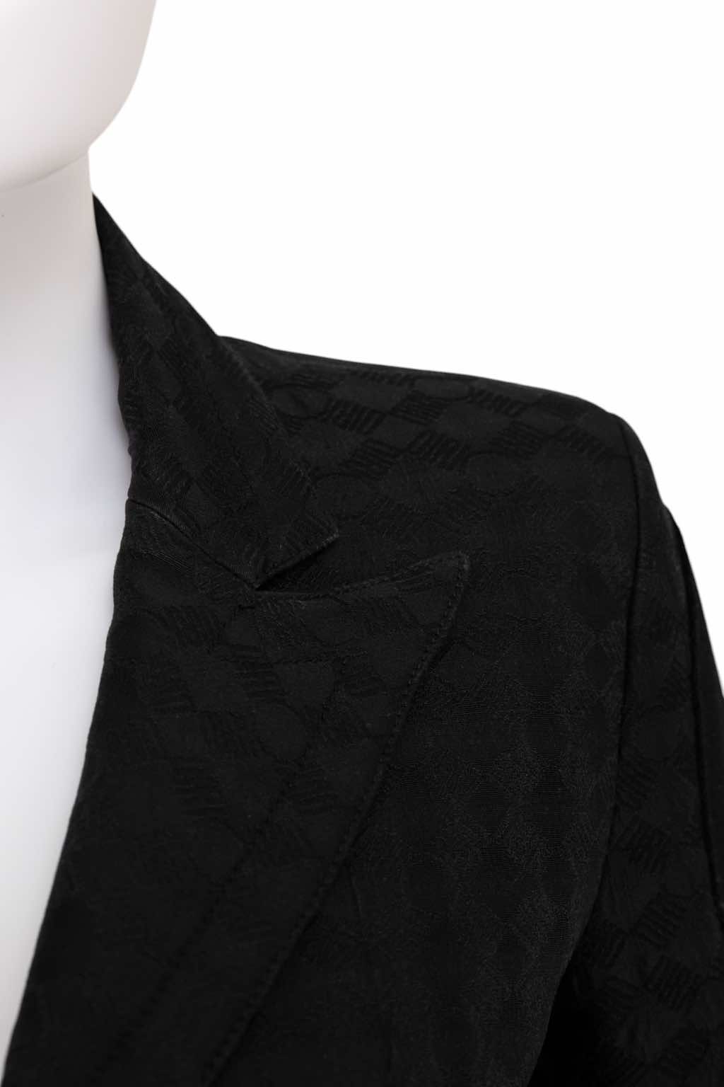 Dirk Bikkembergs Wool Monogram Black Blazer - Detail 1