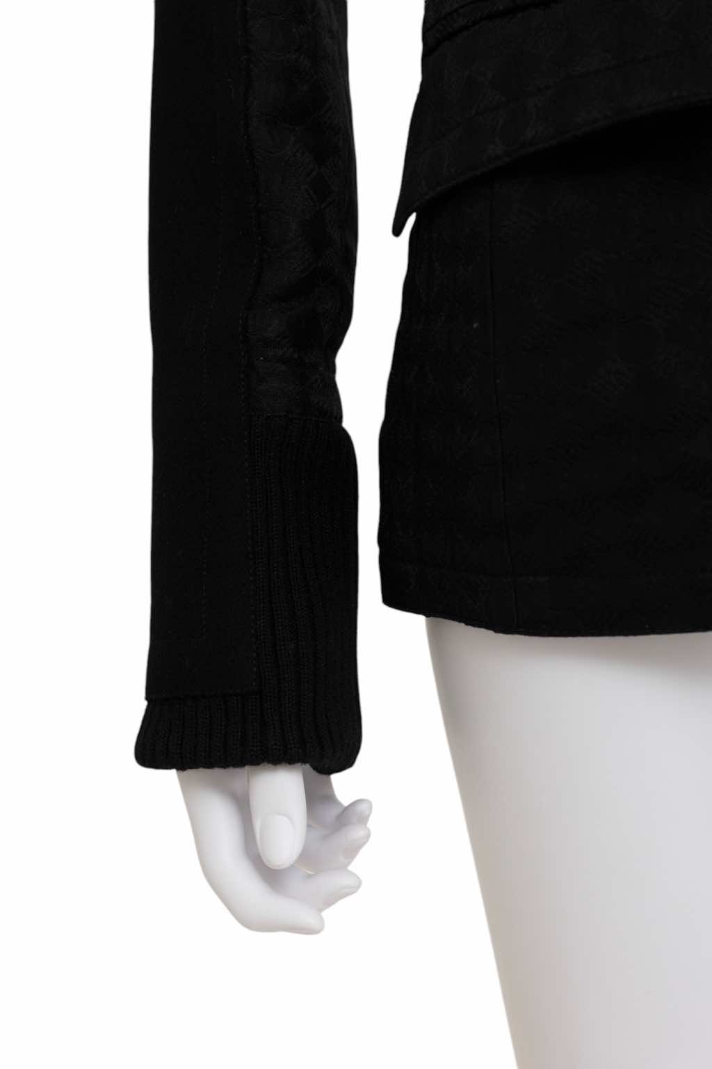 Dirk Bikkembergs Wool Monogram Black Blazer - Detail 2