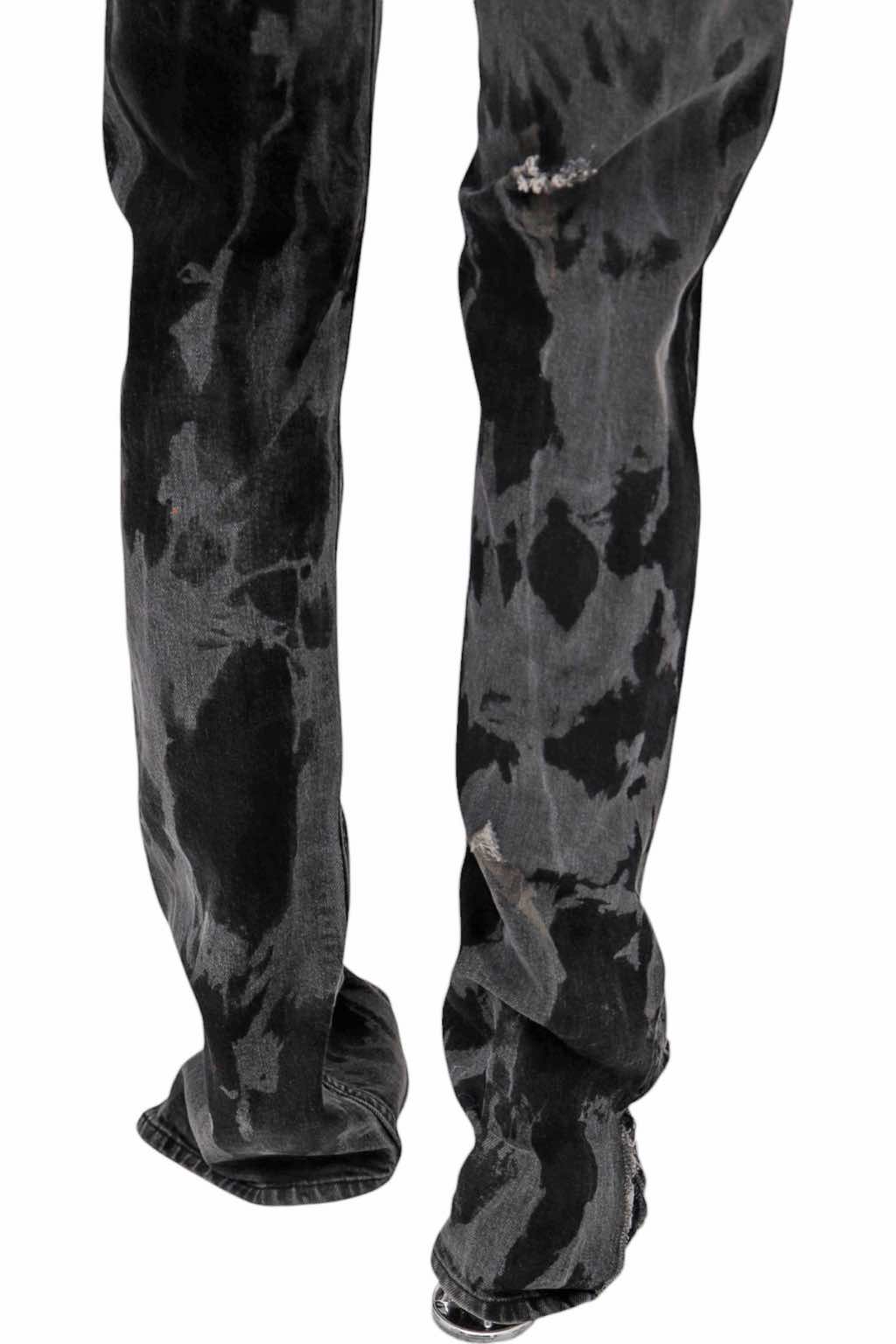 Helmut Lang Grey Painted Distressed Jeans - Image 10