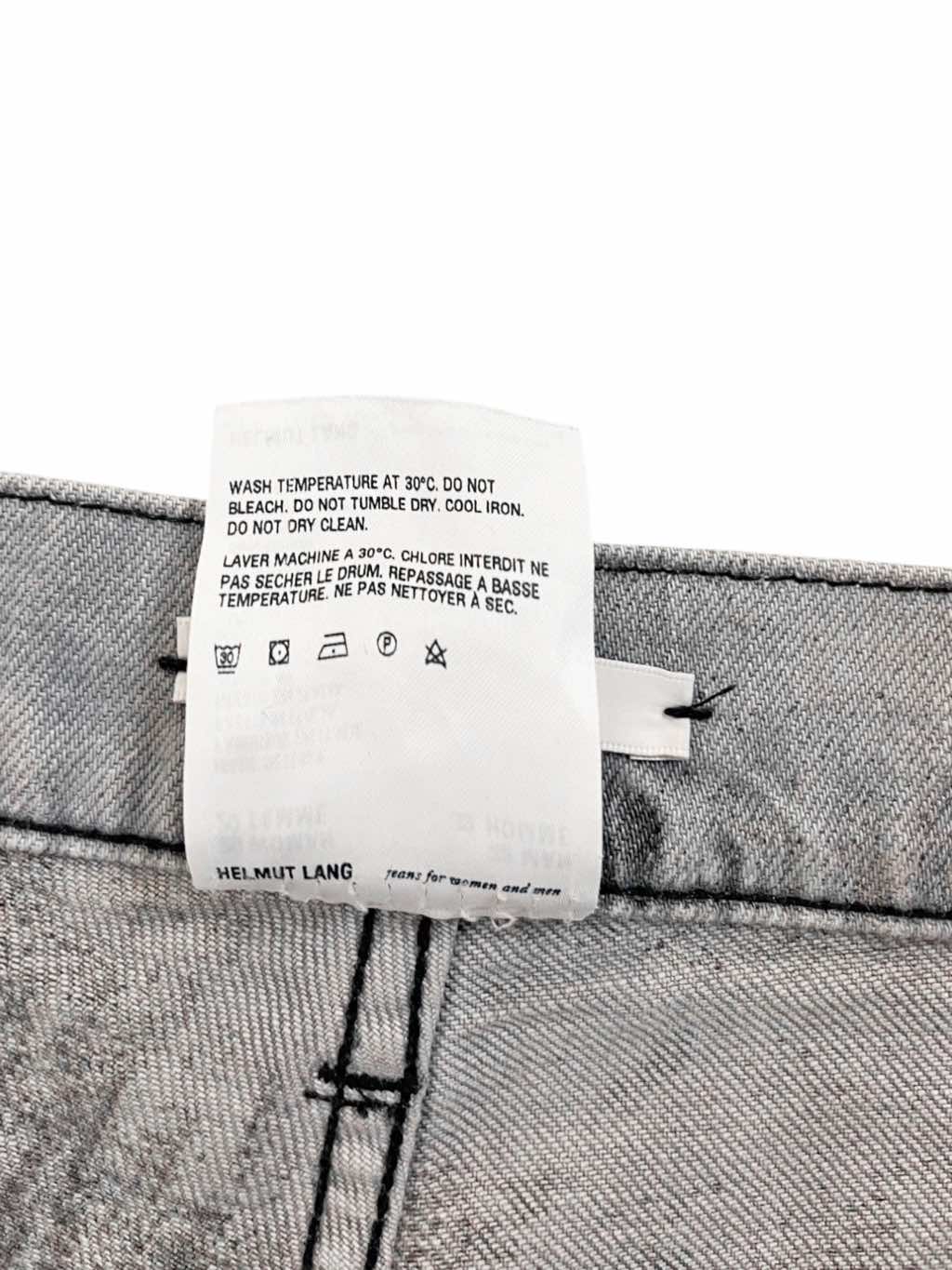 Helmut Lang Grey Painted Distressed Jeans - Image 12