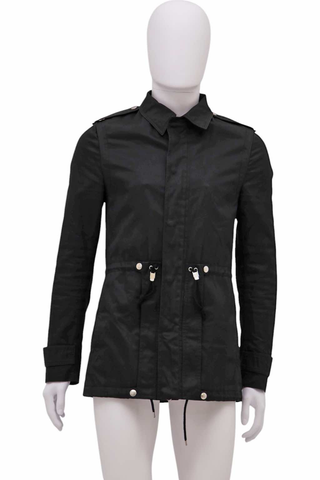 Dior Homme Military Zipped Black Coat
