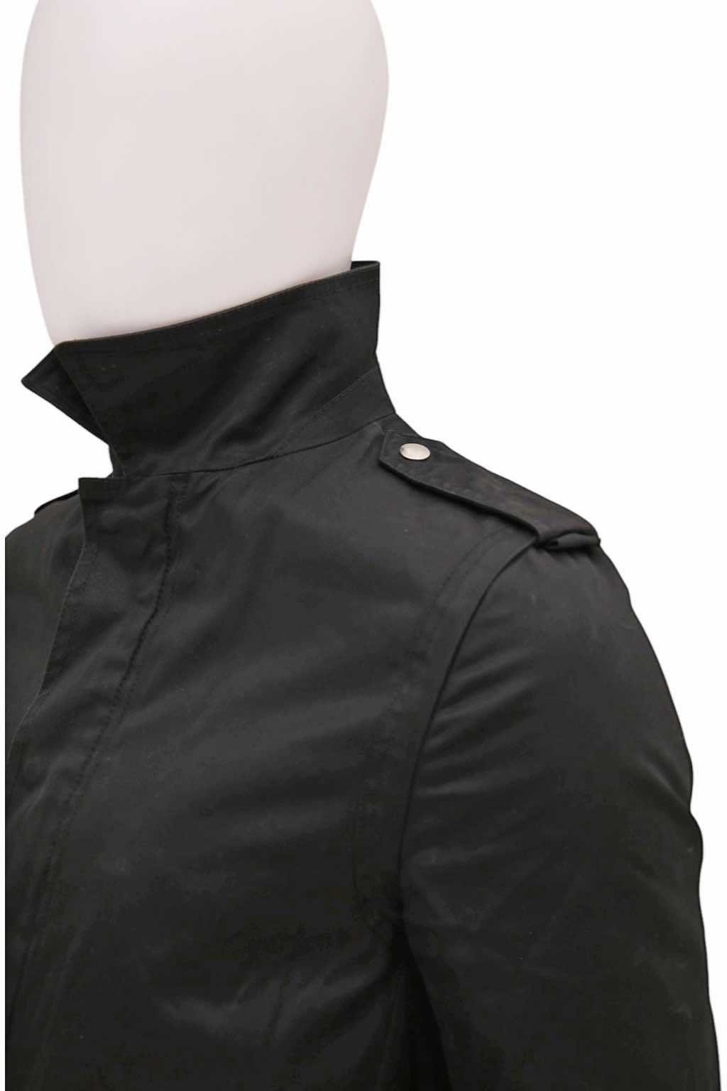 Dior Homme Military Zipped Black Coat - Side view