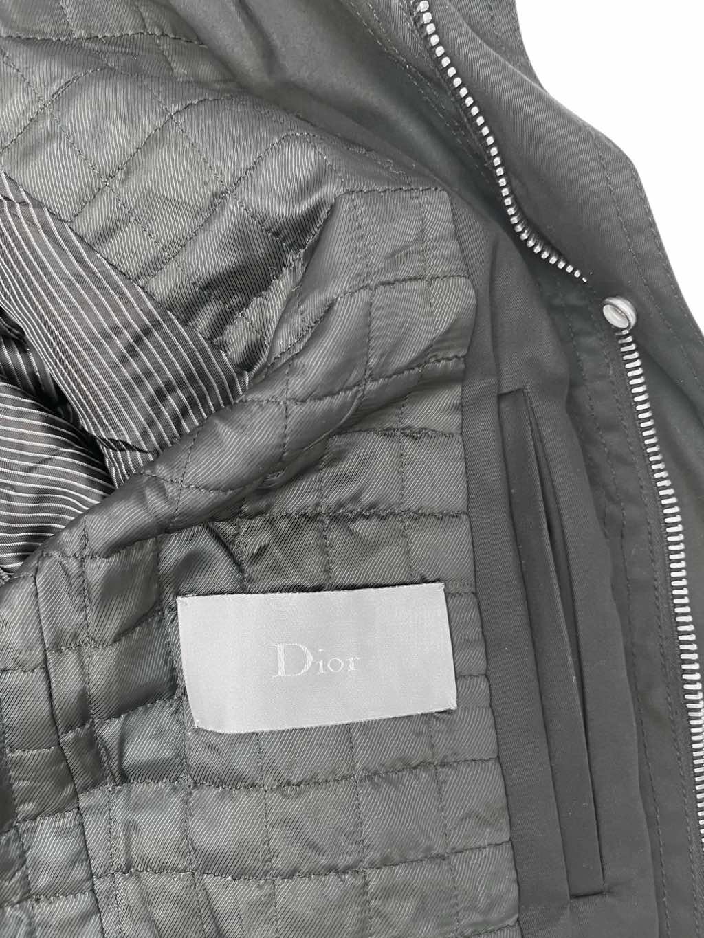 Dior Homme Military Zipped Black Coat - Image 10