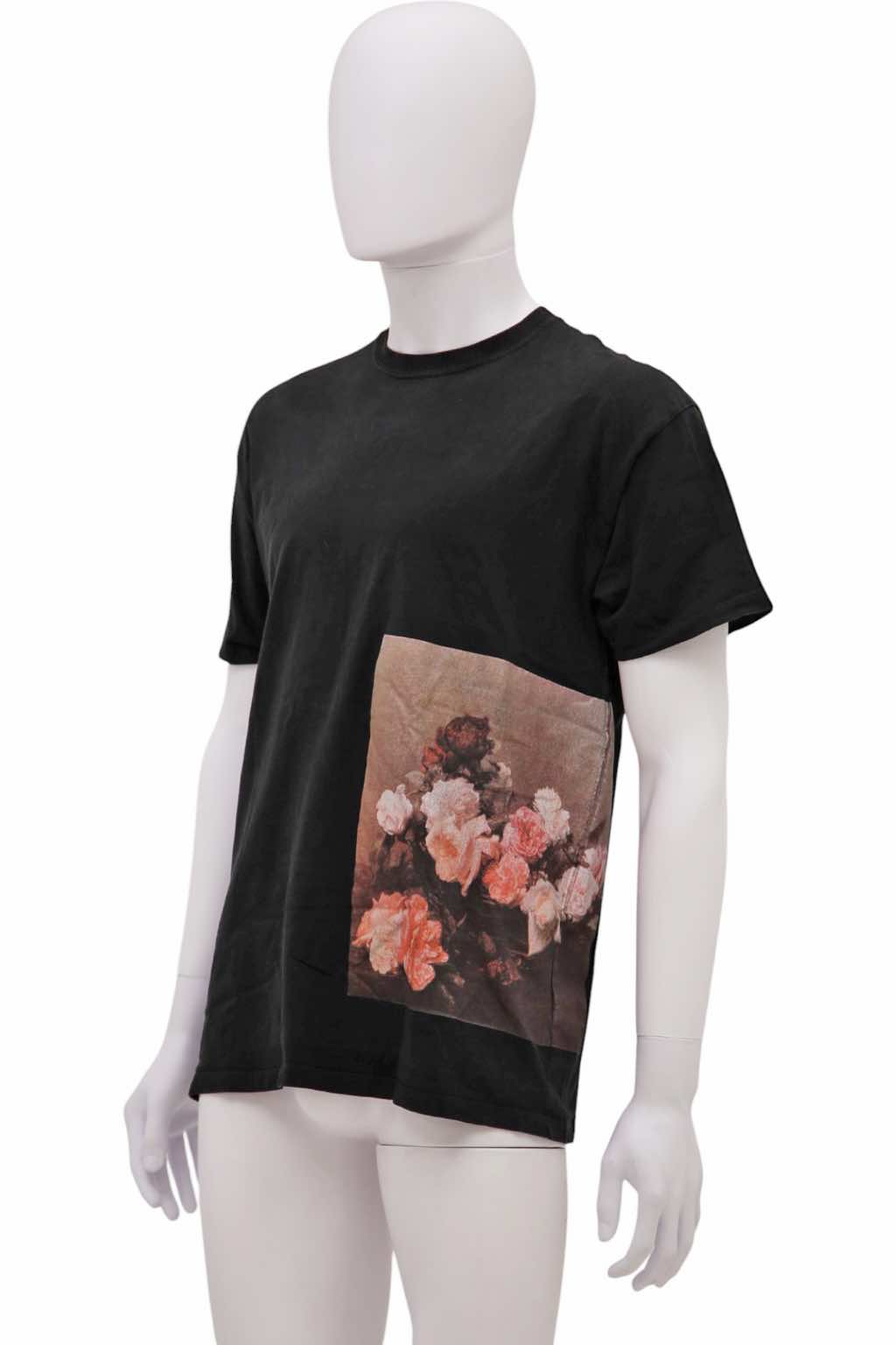 Raf Simons New Order Black Oversized Tee - Back view