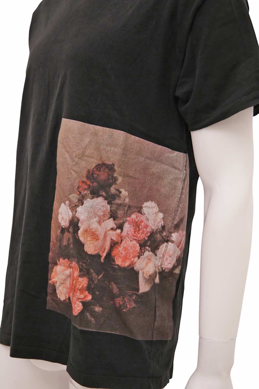 Raf Simons New Order Black Oversized Tee - 4