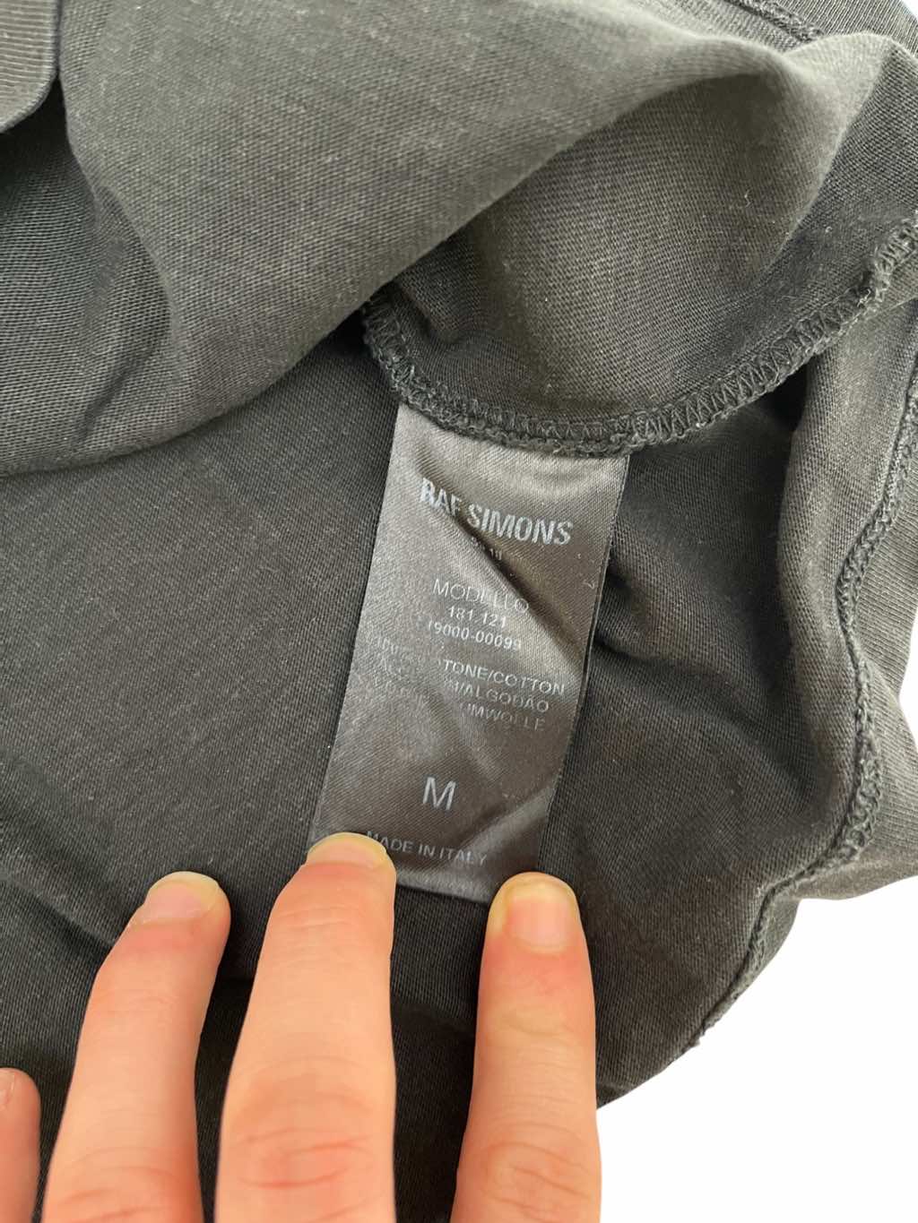 Raf Simons New Order Black Oversized Tee - Detail 2