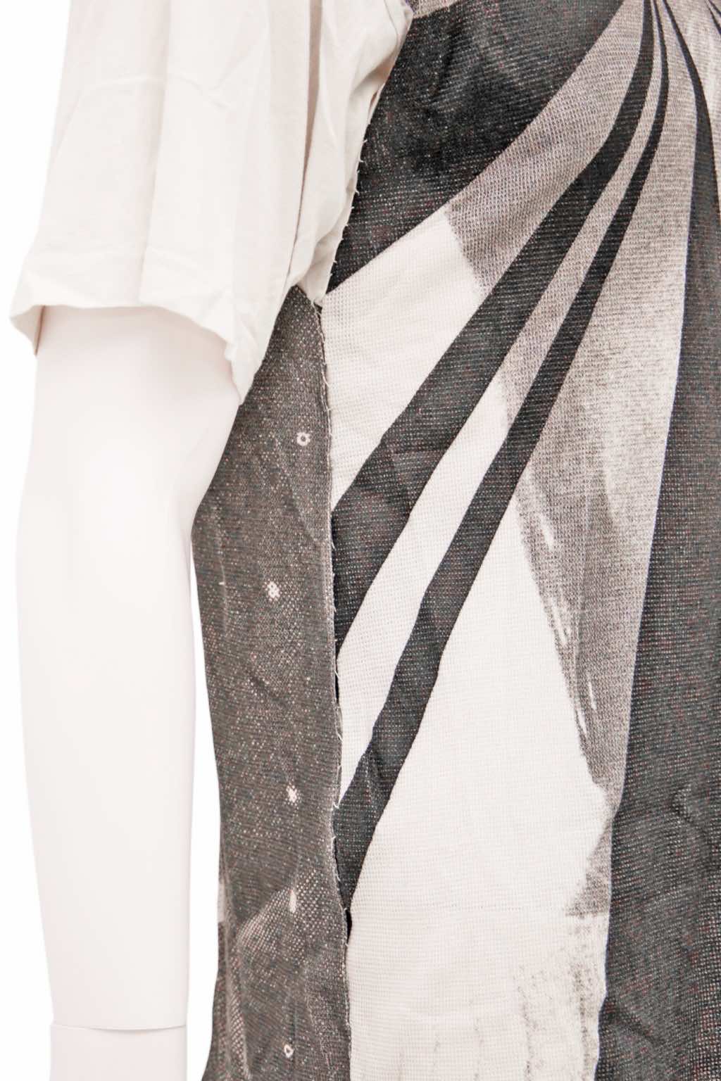 Raf Simons B/W Print Tee - Side view