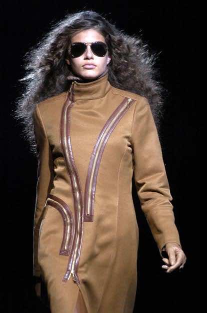 Dirk Bikkembergs Zipped Brown Coat - Back view