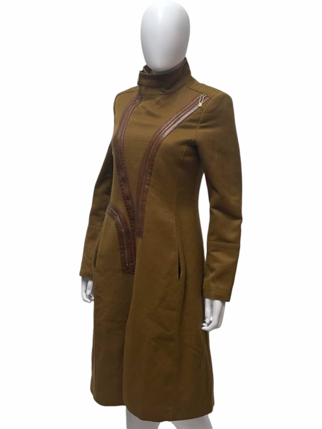Dirk Bikkembergs Zipped Brown Coat - Image 6