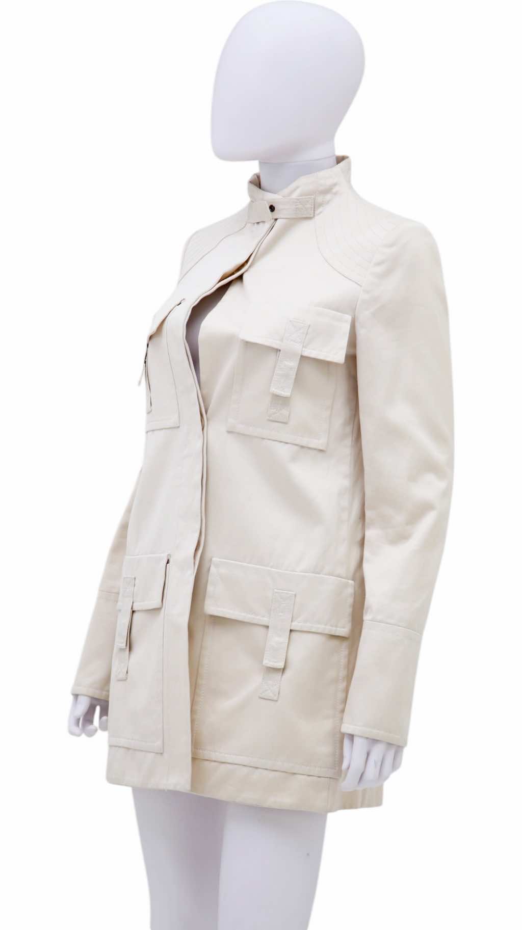 Gucci Multipocket White Coat - Side view