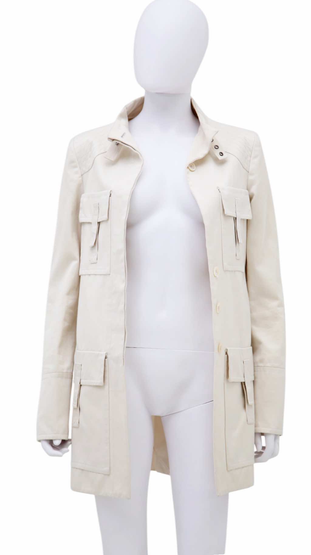 Gucci Multipocket White Coat - Detail 1