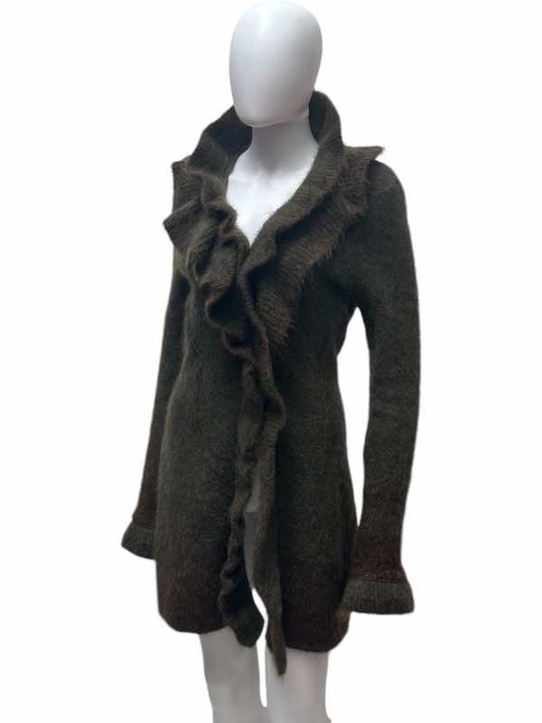 Roberto Cavalli Knitted Wool Coat - Back view