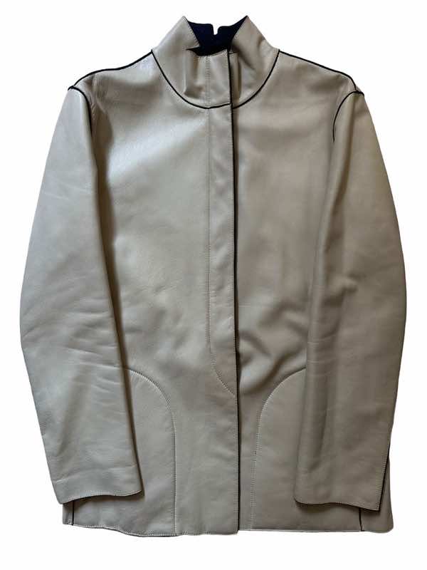 Giorgio Armani Beige Leather Jacket