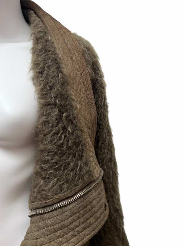 Rick Owens Green Alpaca Lambskin Jacket - Image 10