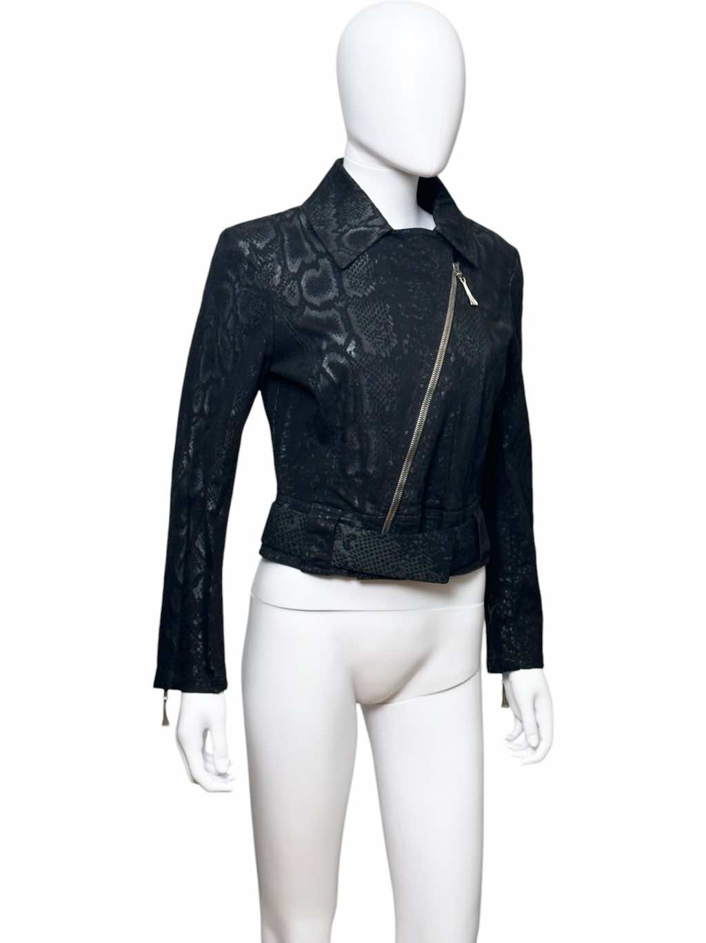 Roberto Cavalli Python Asymmetrical Zipped Jacket - 4