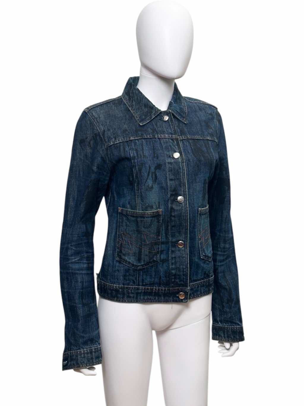 Walter Van Beirendonck Kiss The Future Denim Jacket - Back view