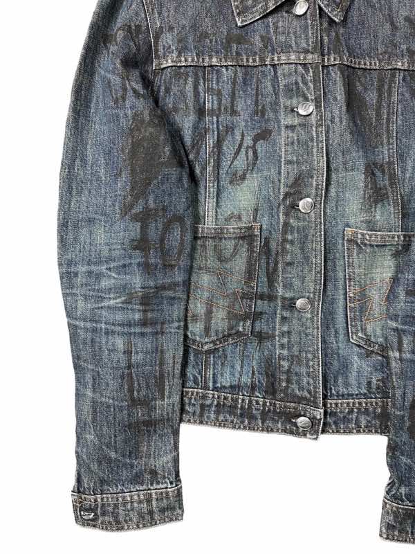 Walter Van Beirendonck Kiss The Future Denim Jacket - Side view