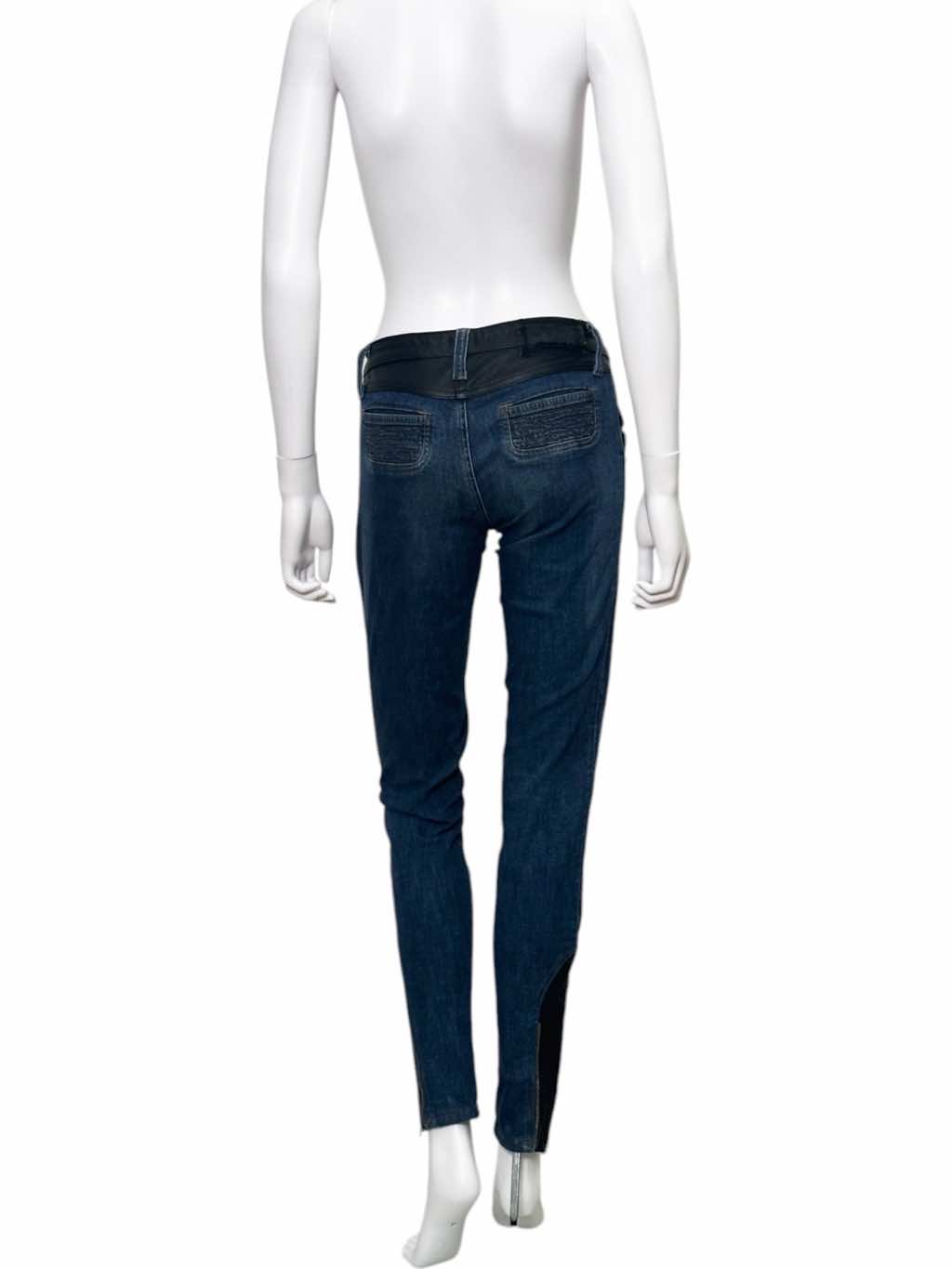 Dolce & Gabbana Leather Patched Zipped Jeans - Image 6