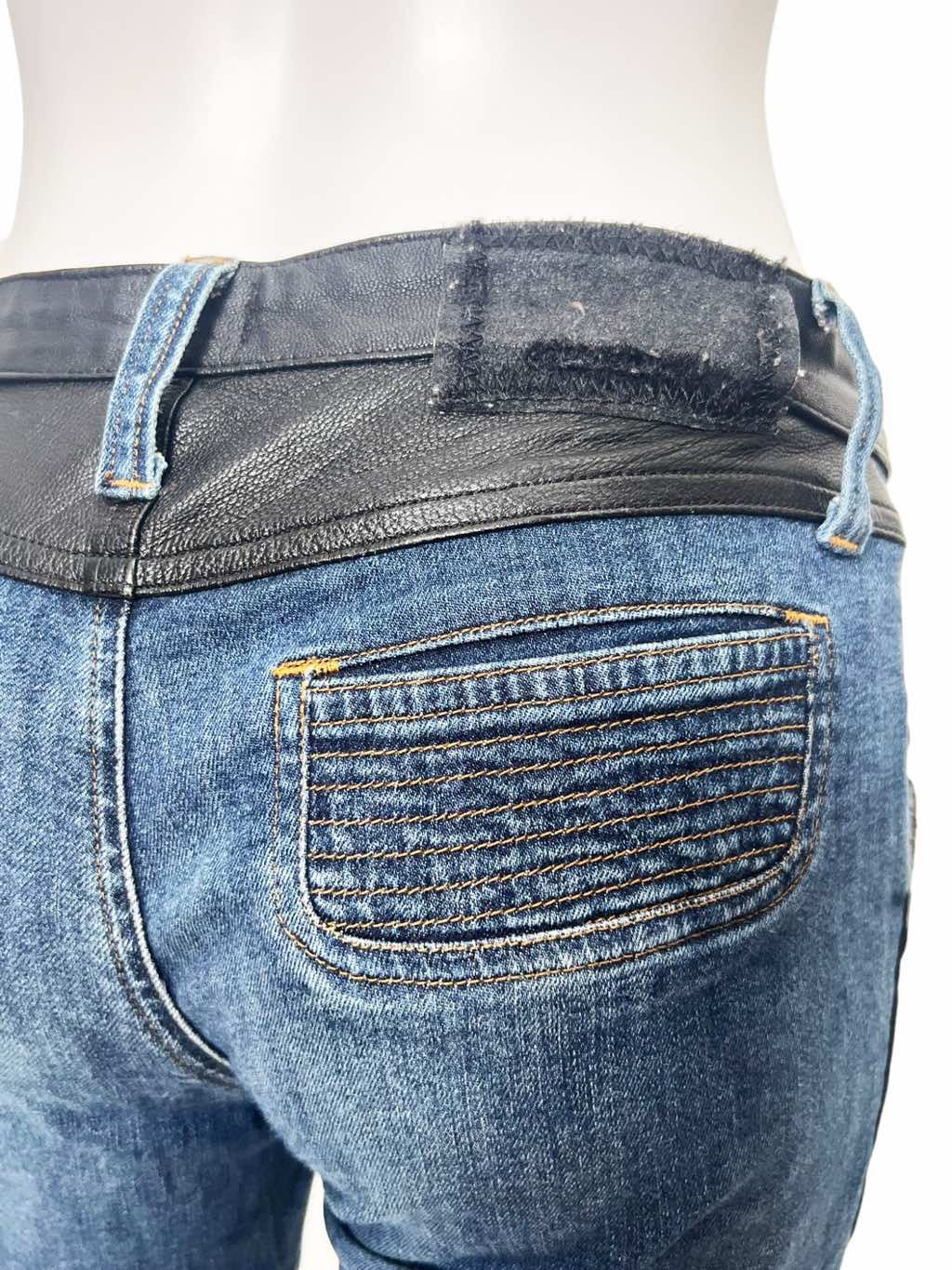 Dolce & Gabbana Leather Patched Zipped Jeans - Image 10