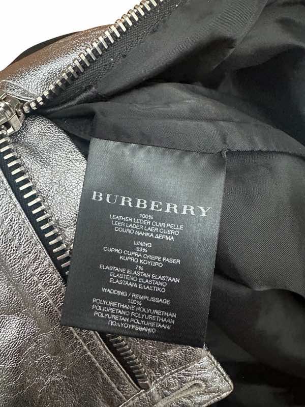 Burberry Leather Silver Pants - Detail 2