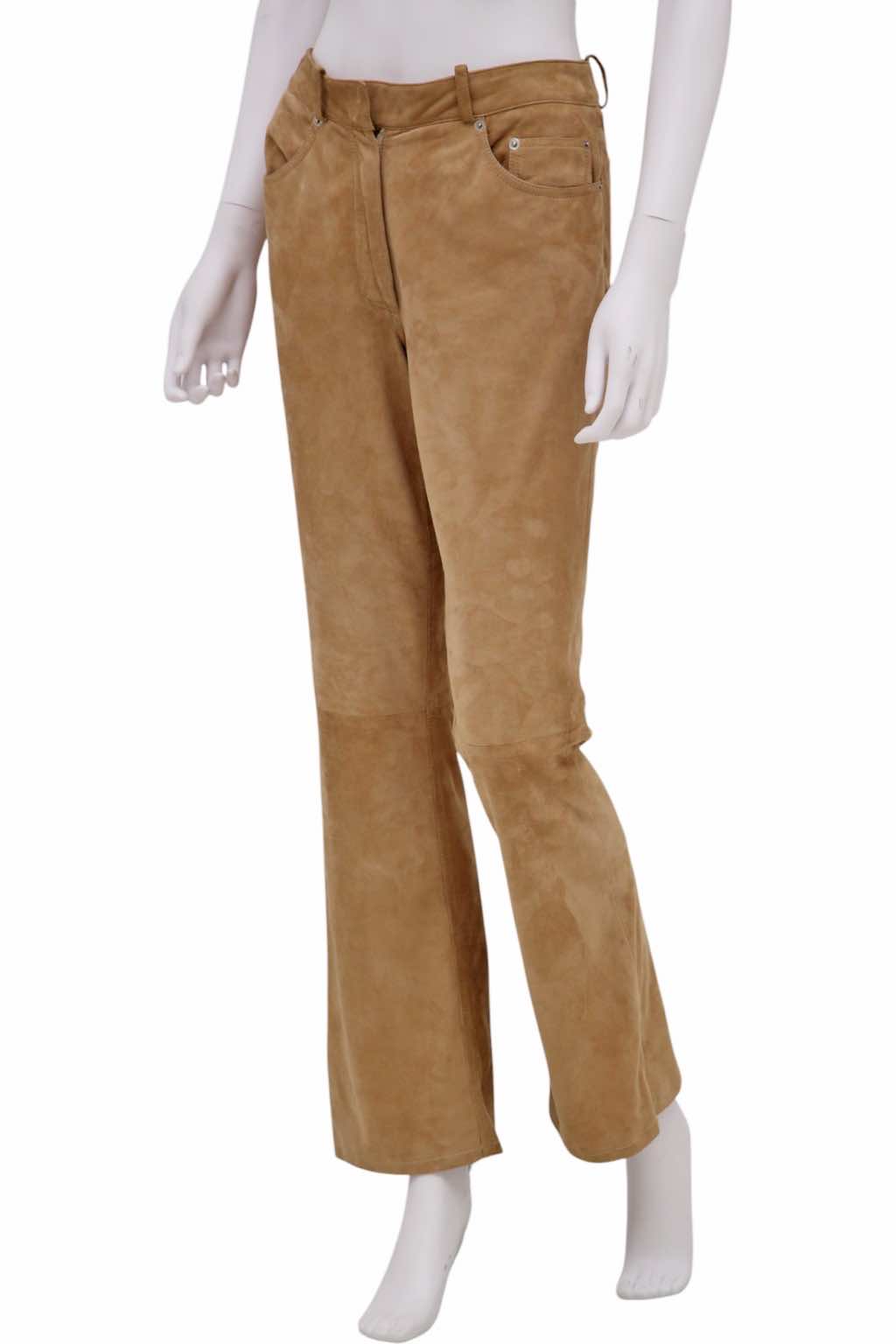 John Galliano Beige Suede Pants - Back view