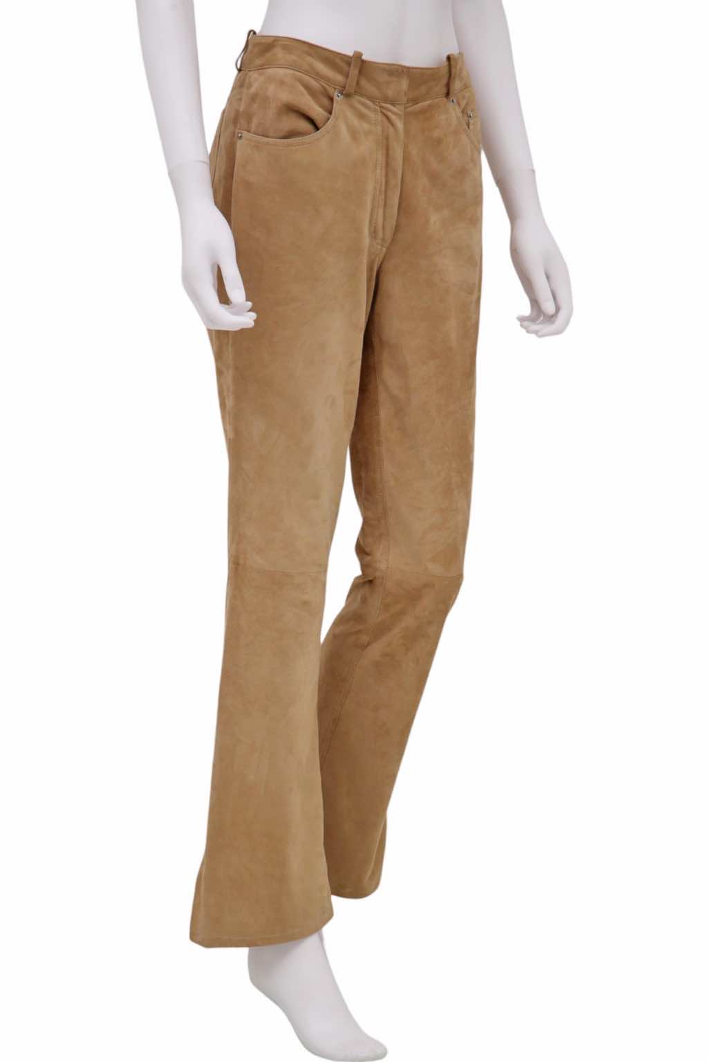 John Galliano Beige Suede Pants - 4