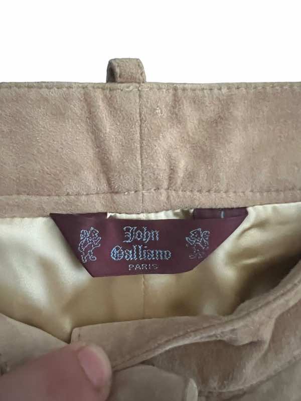 John Galliano Beige Suede Pants - Image 11