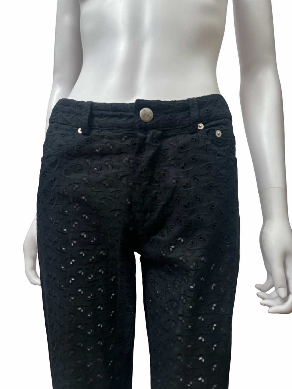 John Galliano Bootcut Black Pants - Side view