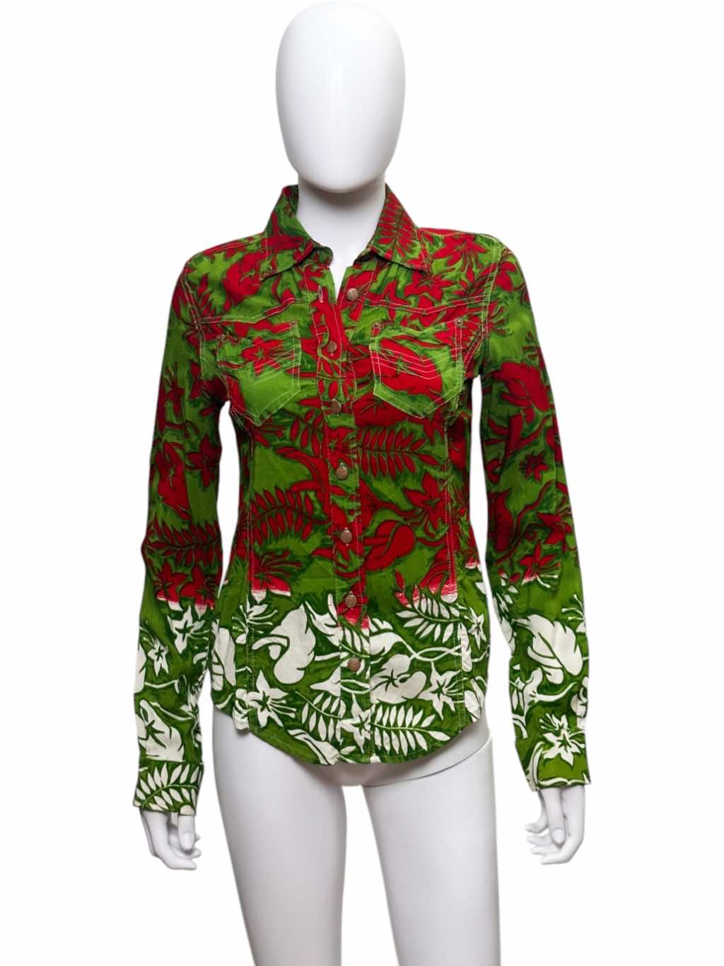 Jean Paul Gaultier Graphic Print Button Up Shirt