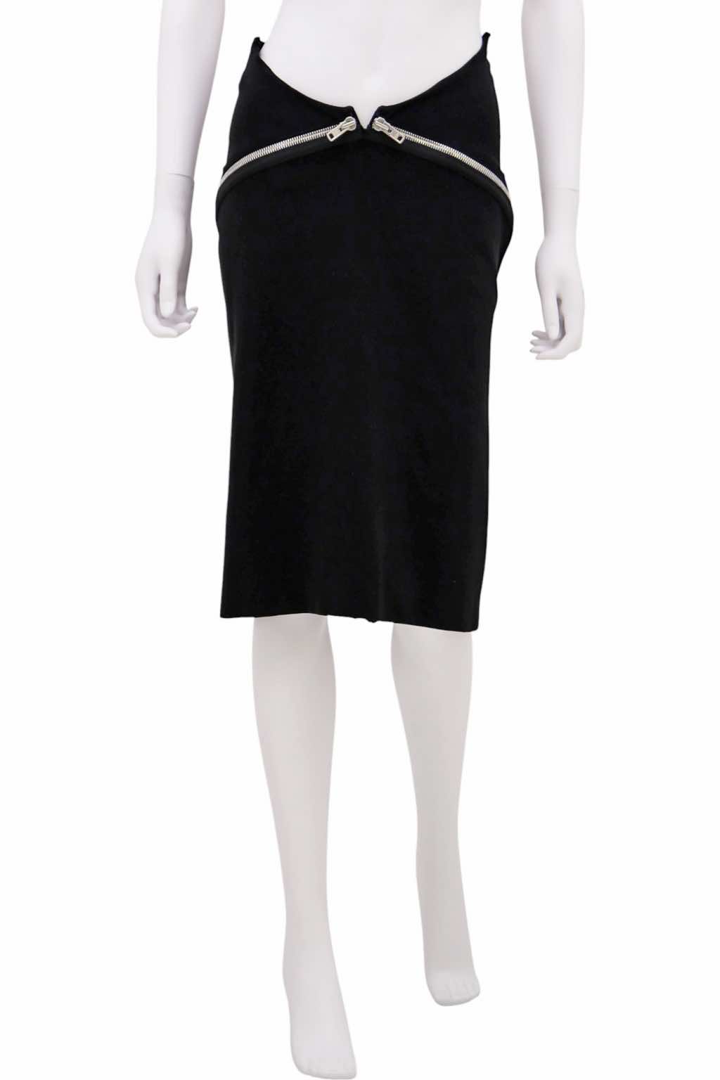 Maison Martin Margiela Curved Zip Up Skirt