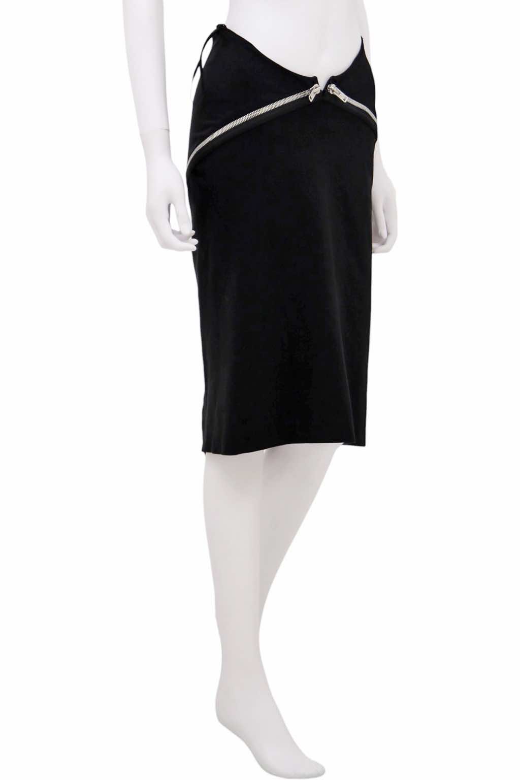 Maison Martin Margiela Curved Zip Up Skirt - Side view