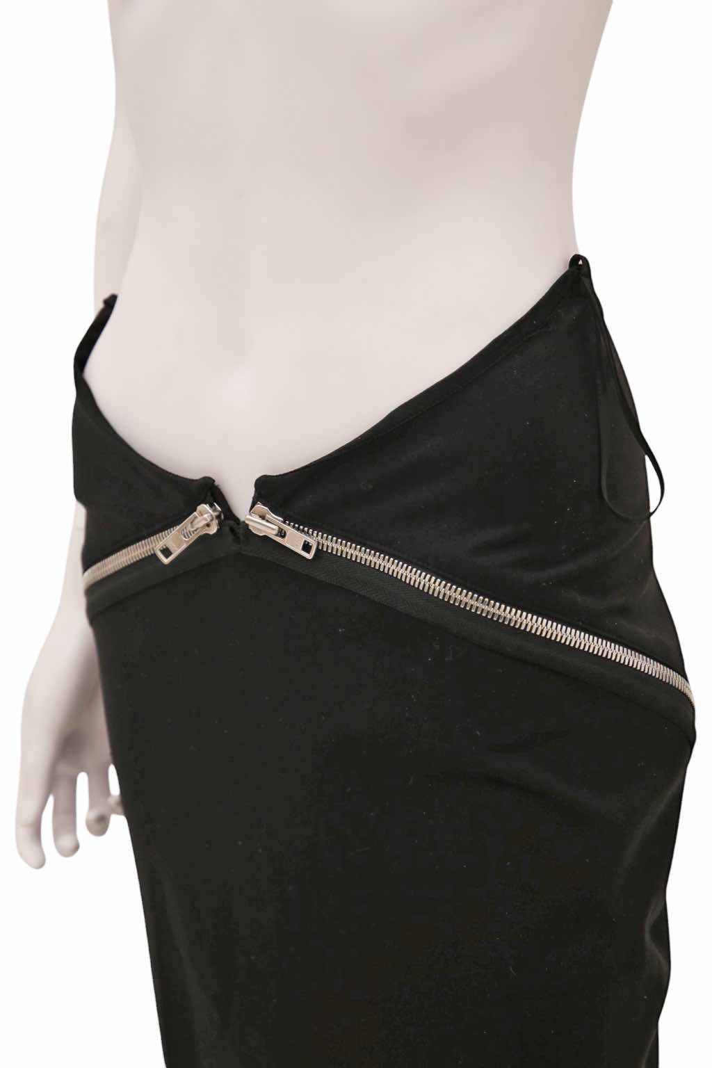 Maison Martin Margiela Curved Zip Up Skirt - Detail 1