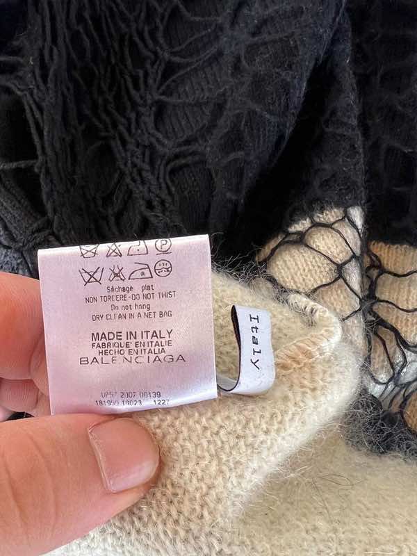 Balenciaga Black White Knitted Sweater - Detail 2