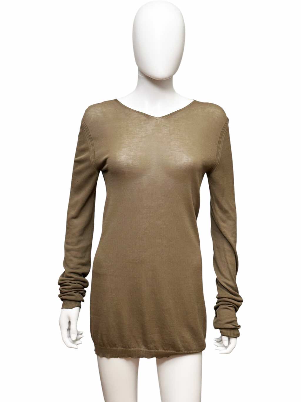 Rick Owens Beige Semitransparent Sweater