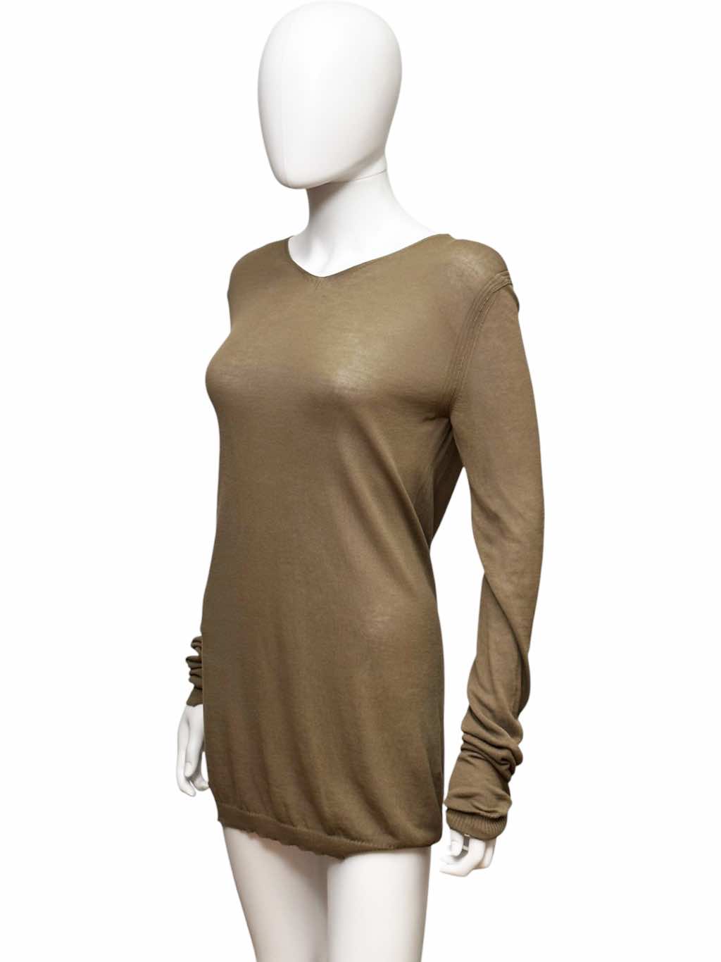 Rick Owens Beige Semitransparent Sweater - Back view