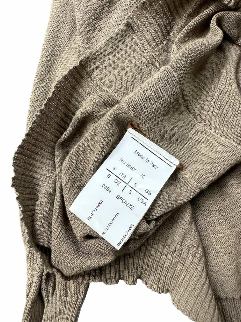 Rick Owens Beige Semitransparent Sweater - Detail 1