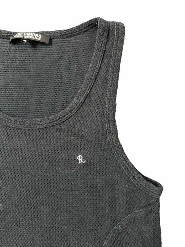 Raf Simons Honeycomb Black Tank Top - 4