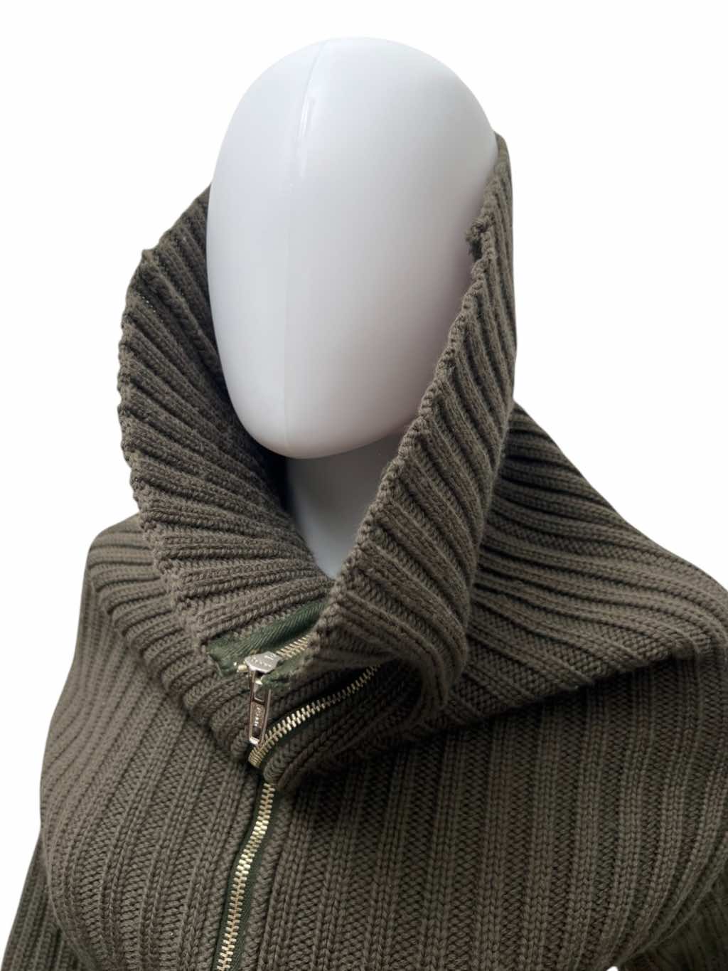 Maison Martin Margiela Green Cotton Turtleneck - Side view