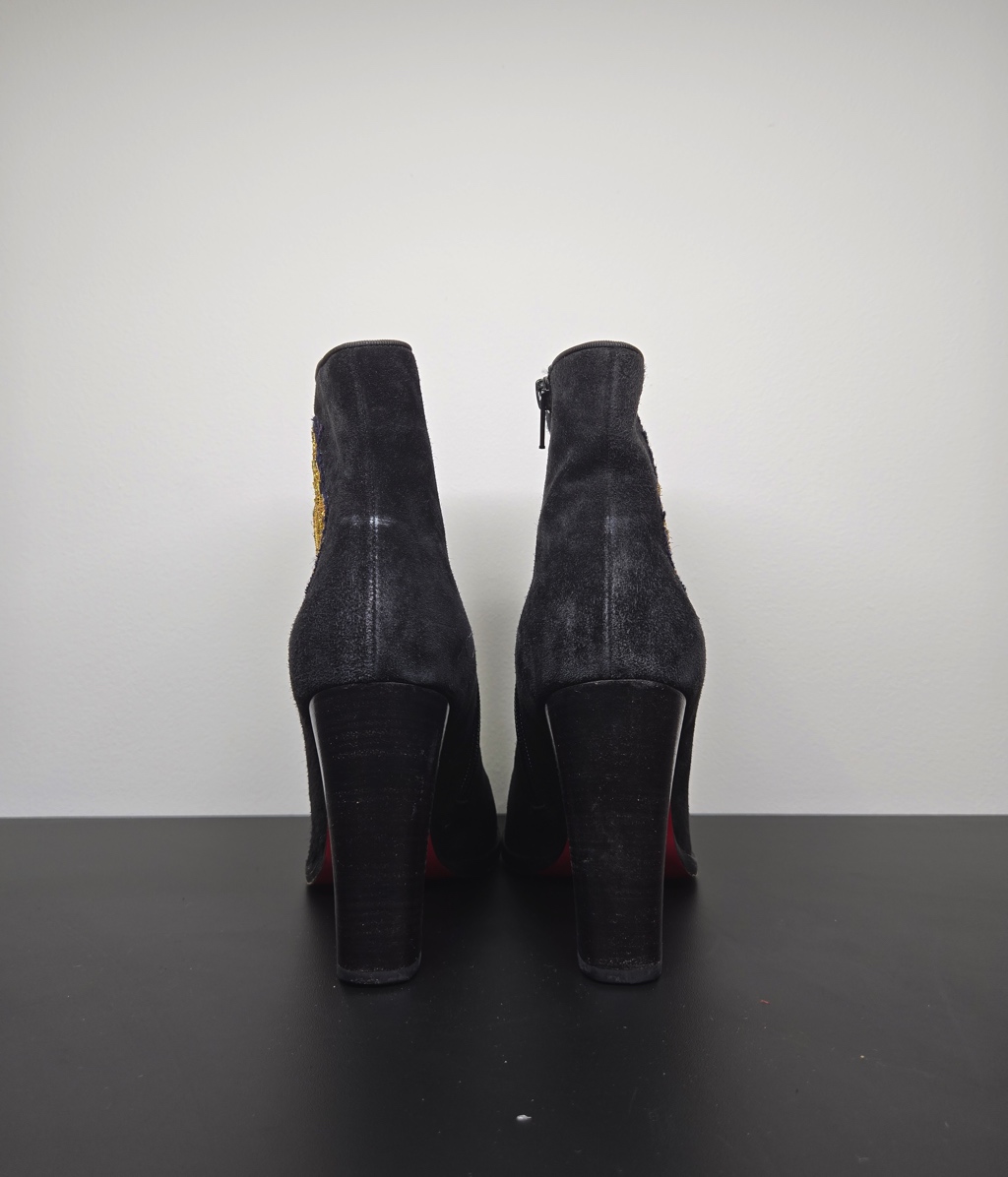 Christian Louboutin Black Suede Ankle Boots - 4
