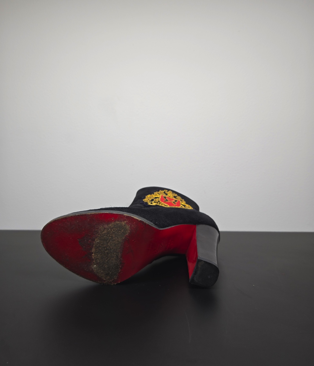 Christian Louboutin Black Suede Ankle Boots - Detail 1