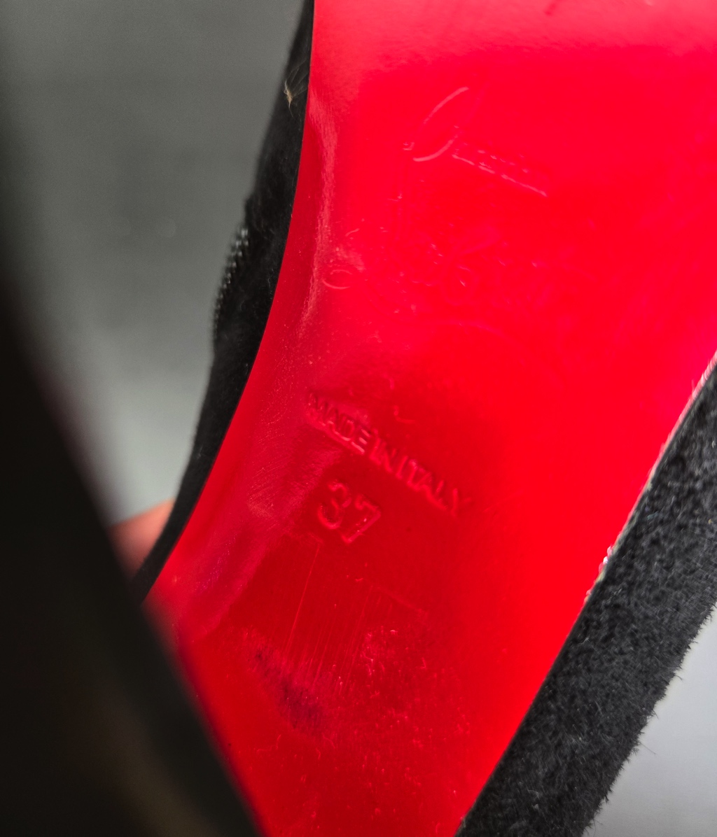 Christian Louboutin Black Suede Ankle Boots - Image 10