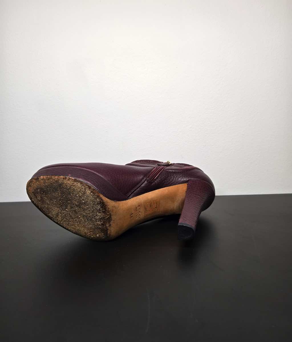 Gucci Black Leather Horsebit Ankle Boots - Side view