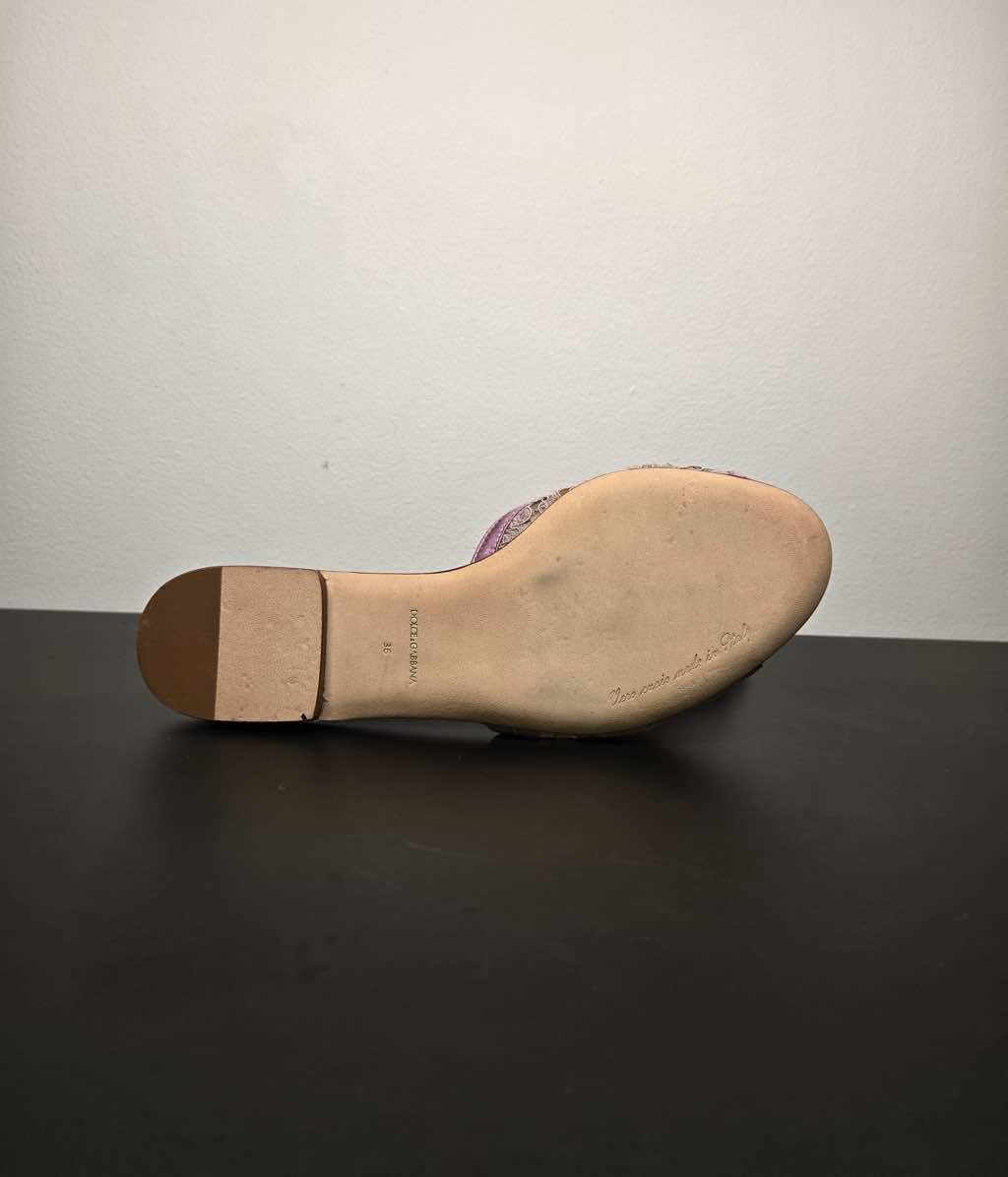 Dolce & Gabbana Lace rainbow sliders with brooch - Detail 1