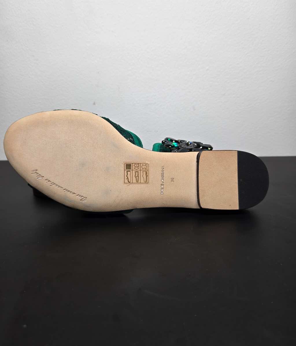 Dolce & Gabbana Lace rainbow sliders with brooch - Detail 1