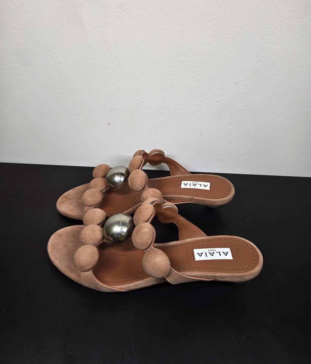 Alaïa Sandals Shoes High Ball Heel Slip - Back view