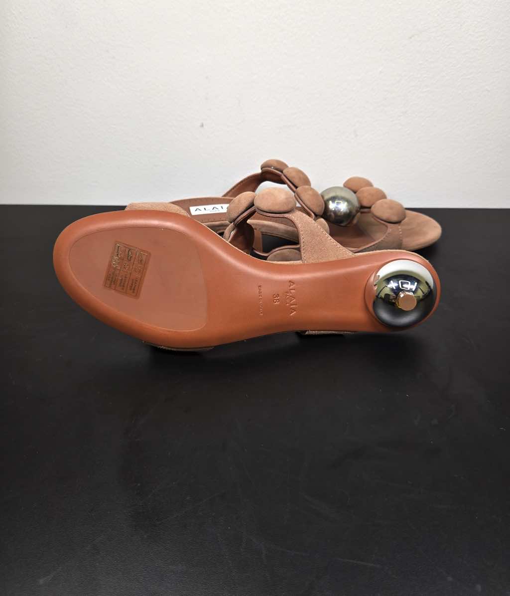 Alaïa Sandals Shoes High Ball Heel Slip - Side view