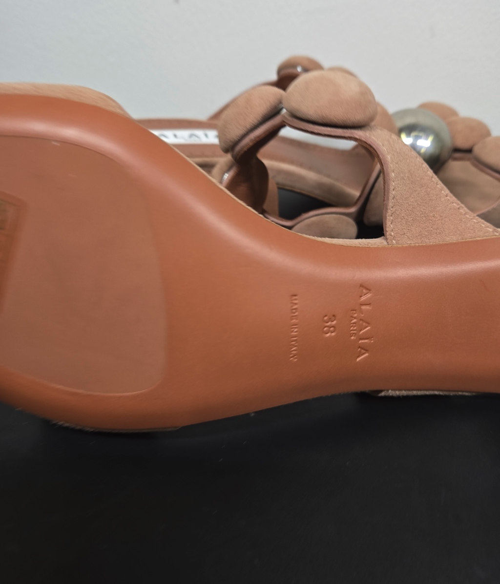 Alaïa Sandals Shoes High Ball Heel Slip - Detail 1