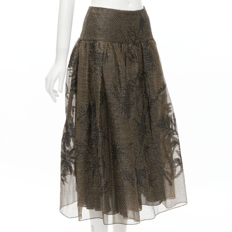 Christian Dior Gold Leaf Skirt - Image 6