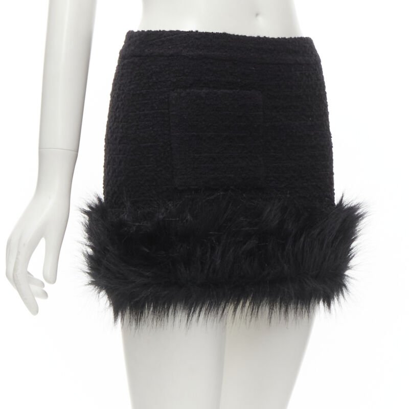 Saint Laurent Tweed Fur Trim - Image 6