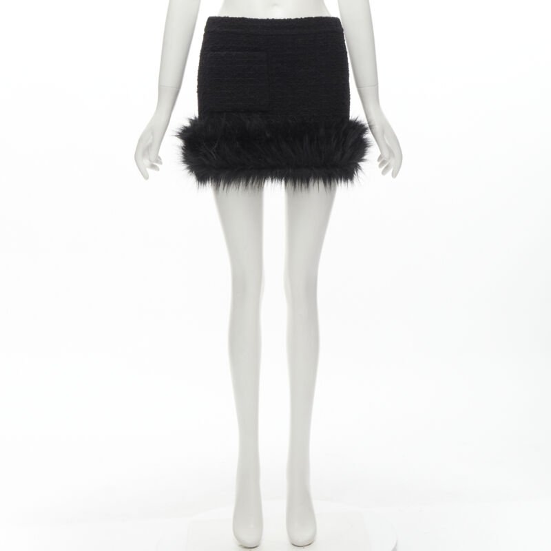 Saint Laurent Tweed Fur Trim - Image 11